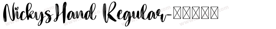 NickysHand Regular字体转换